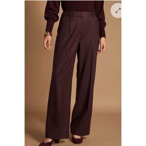Talbots lux Italian wool trouser pant burgundy size 6
